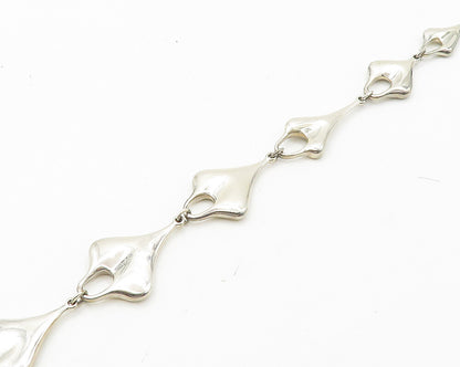 RLM STUDIO 925 Sterling Silver  Vintage Shiny Modernist Chain Necklace  NE3001