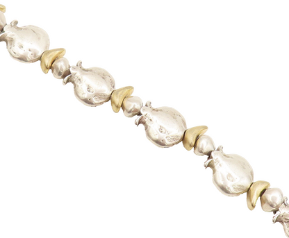 DANON 925 Sterling Silver  Vintage Bag & Pebbles Connect Bracelet BT9876