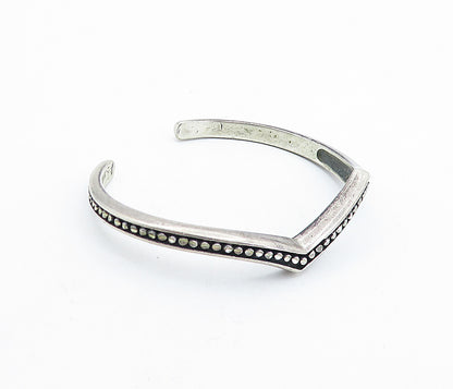 SILVER CLOUD 925 Sterling Silver  Vintage Oxidized Cuff Bracelet  BT2154