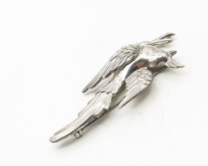 MONET 925 Sterling Silver  Vintage Perched Bird Motif Brooch Pin  BP4138