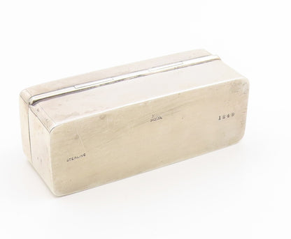 925 Sterling Silver Vintage Snuff Box Beaded Rectangular Cigarette Case  TR4222