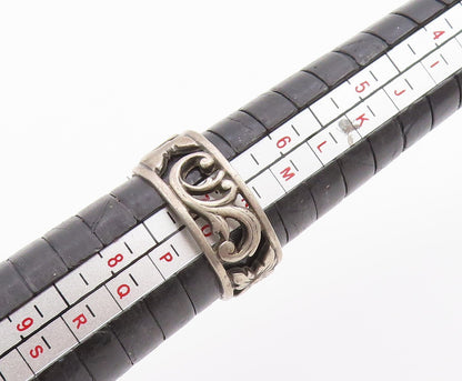 925 Sterling Silver Vintage Ring CLARK COOMBS Scrollwork Band  Sz 7  RG36466