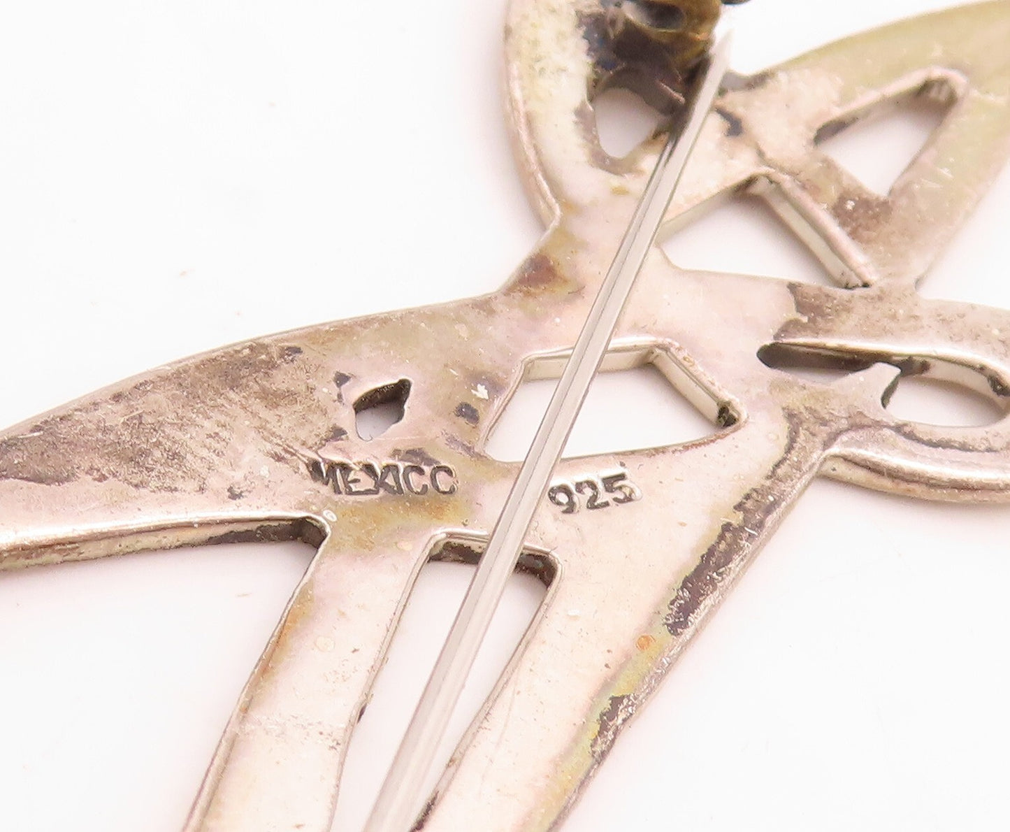 925 Sterling Silver Vintage Brooch Pin MEXICO Designer Cutout Star  BP11415
