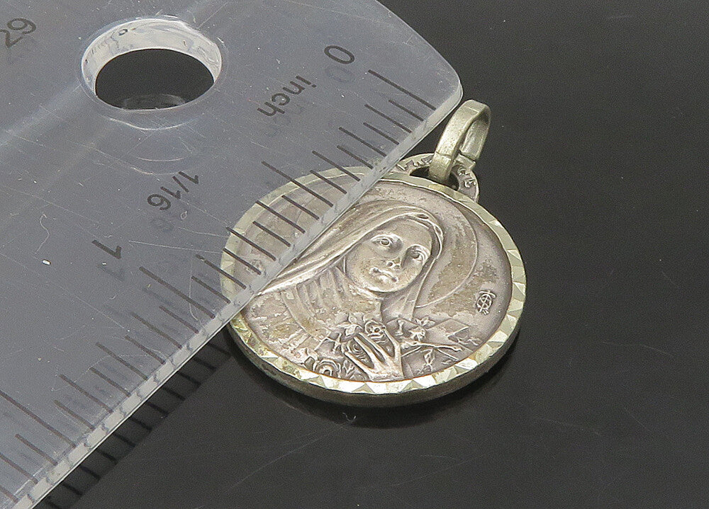 925 Sterling Silver  Vintage Saint Theresa Basilica Souvenir Pendant  PT18107