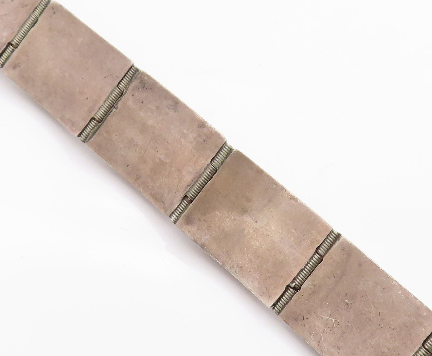 925 Sterling Silver Vintage Bracelet Antique Dark Tone Flowers Carved  BT11354