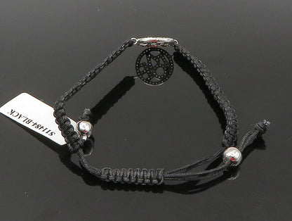 925 Sterling Silver  Cubic Zirconia Love Adjustable Friendship Bracelet  BT1075