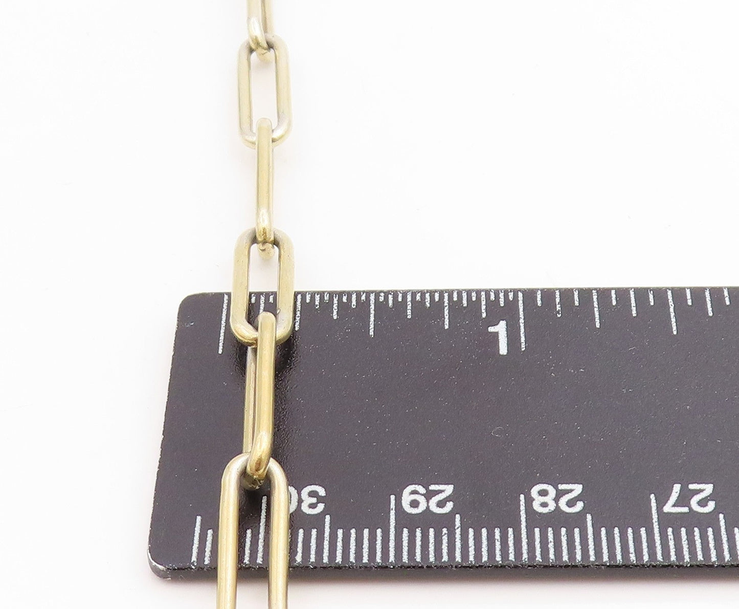 925 Sterling Silver Vintage Bracelet Gold Plated Classic Paperclip Link  BT11827