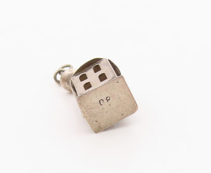 925 Sterling Silver  Vintage 3D Mosque Religious Charm Pendant  PT22152