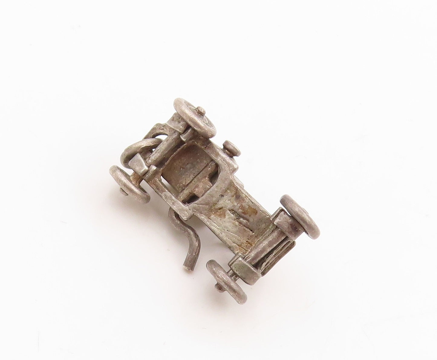 925 Sterling Silver Vintage Pendant 3D Classic Dump Truck Charm MOVES  PT25408