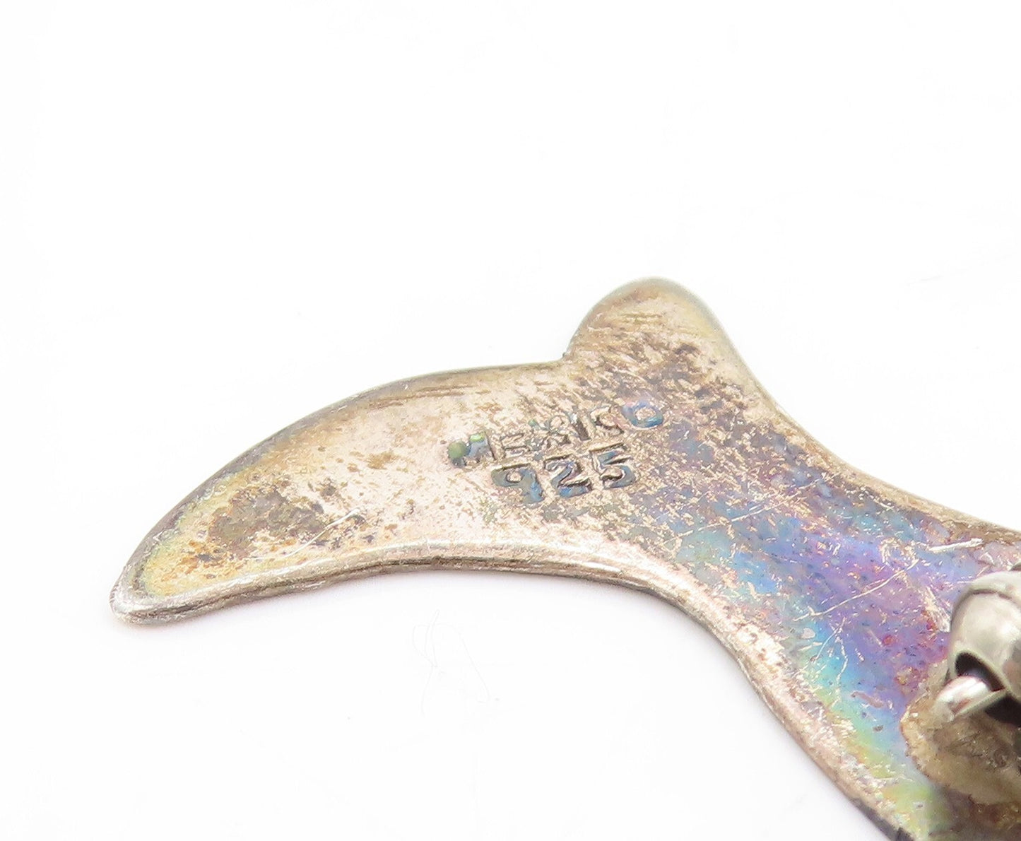 925 Sterling Silver Vintage Brooch Pin MEXICO Solid Cutout Sea Cat  BP11310