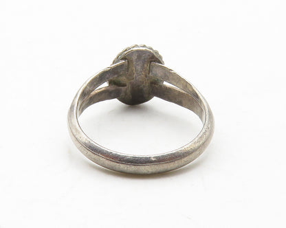 925 Sterling Silver  Vintage Dark Tone Petite Twist Band Ring Sz 5  RG13772