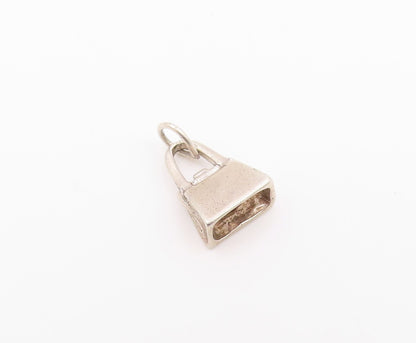 925 Sterling Silver  Vintage Shiny Petite Hand Bag Purse Pendant  PT18798