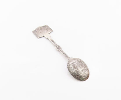 925 Sterling Silver  Vintage Antique Enamel St. Maarten Tea Spoon  TR1621