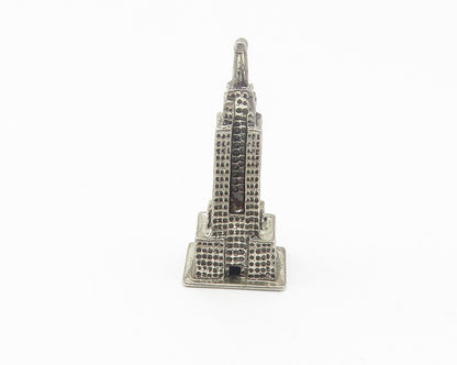 BEAU 925 Silver  Vintage Dark Tone Empire State Building Pendant  PT8663