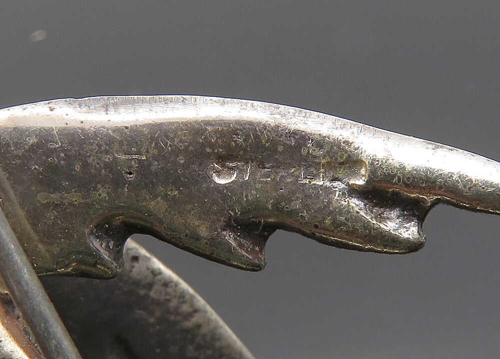 925 Sterling Silver  Vintage Antique Dove with Olive Branch Brooch Pin  BP8351