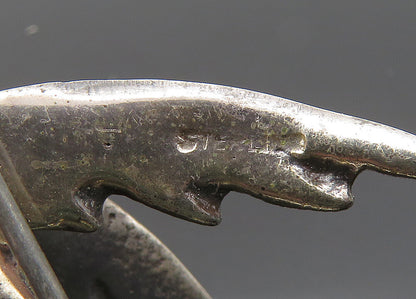 925 Sterling Silver  Vintage Antique Dove with Olive Branch Brooch Pin  BP8351
