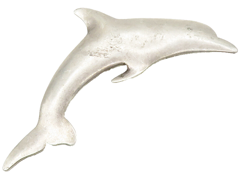 INTERNATIONAL 925 Sterling Silver Vintage Leaping Dolphin Brooch Pin BP5501