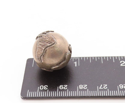 925 Sterling Silver Vintage Pendant Dark Tone Globe Bell Charm JINGLES  PT25084
