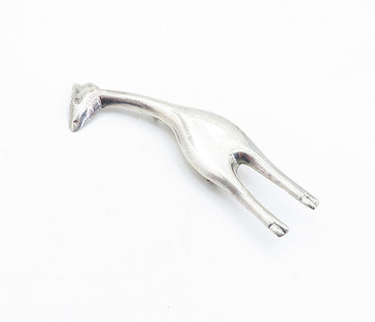 925 Sterling Silver  Vintage Smooth Hollow Giraffe Animal Brooch Pin  BP2121