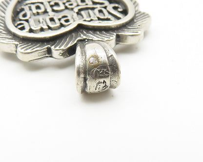925 Sterling Silver  Vintage Someone Special Open Love Heart Pendant  PT8487