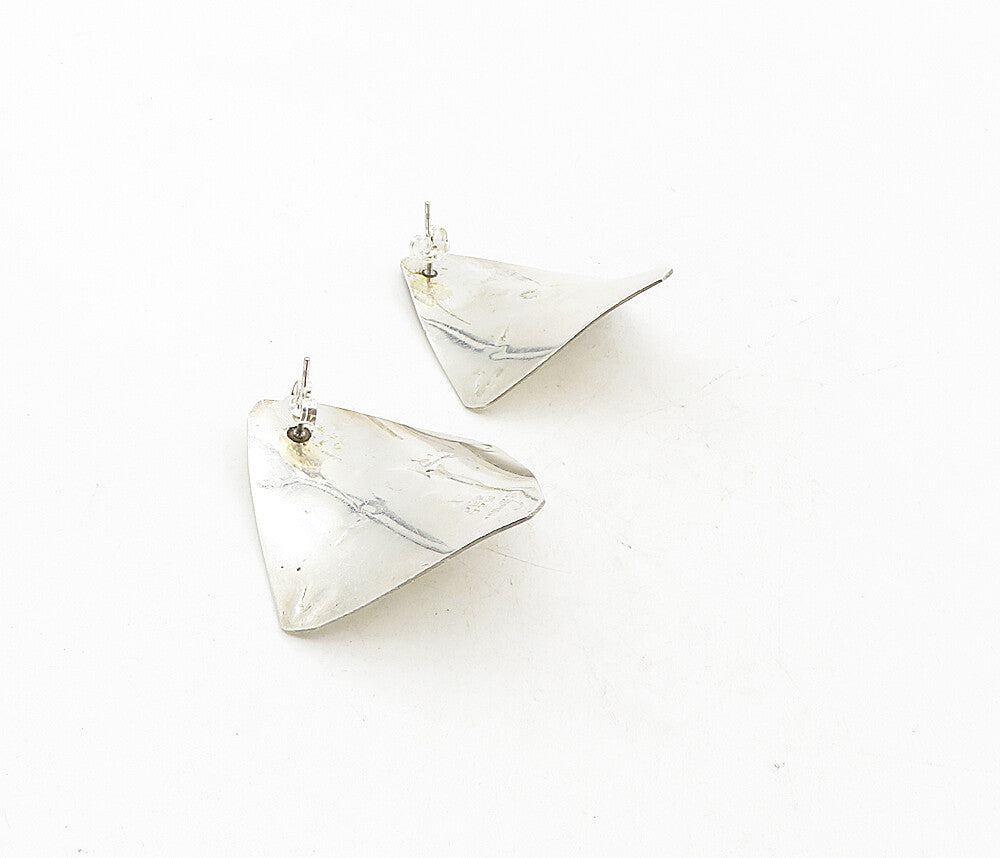 MEXICO 925 Sterling Silver  Vintage Shiny Etched Arrows Drop Earrings  EG4858