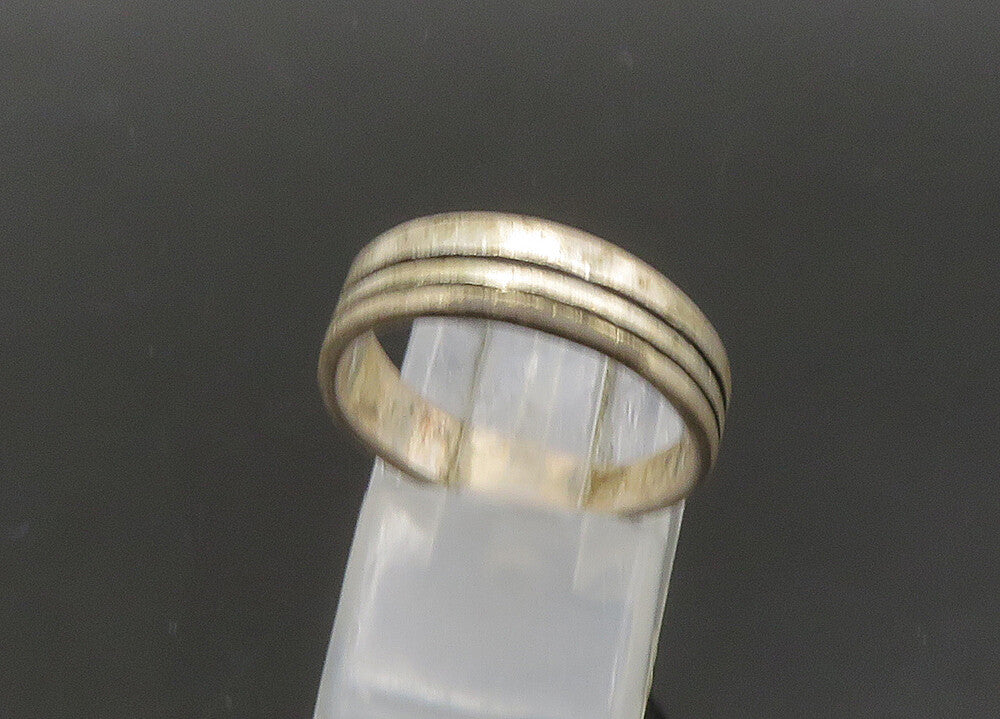 925 Sterling Silver  Vintage Ribbed Minimalist Round Band Ring Sz 6.5  RG21701