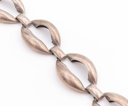 925 Sterling Silver Vintage Necklace DANECRAFT  Puffed Oval Link Chain  NE4635