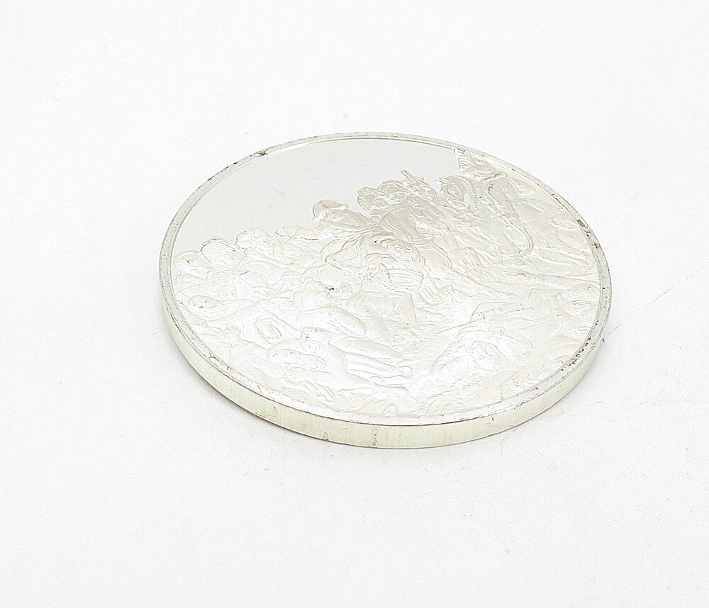 925 Sterling Silver  Vintage Antique Napoleon War Scene Medallion  TR1311