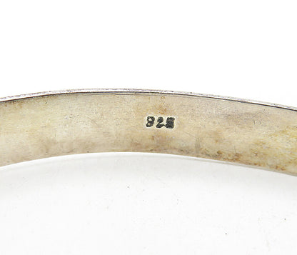925 Sterling Silver  Vintage Dark Tone Wheat Pattern Cuff Bracelet  BT1664
