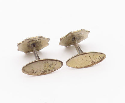 FRYDEUSBERG DENMARK 925 Silver  Vintage Etched Sailboat Cufflinks  TR3358