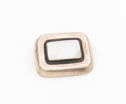 925 Sterling Silver Vintage Brooch Pin POLAND Mother Of Pearl Charm  BP12191
