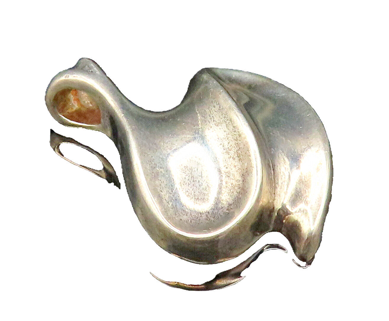 KYLO 925 Sterling Silver  Vintage Concaved Swirl Abstract Pendant  PT20504