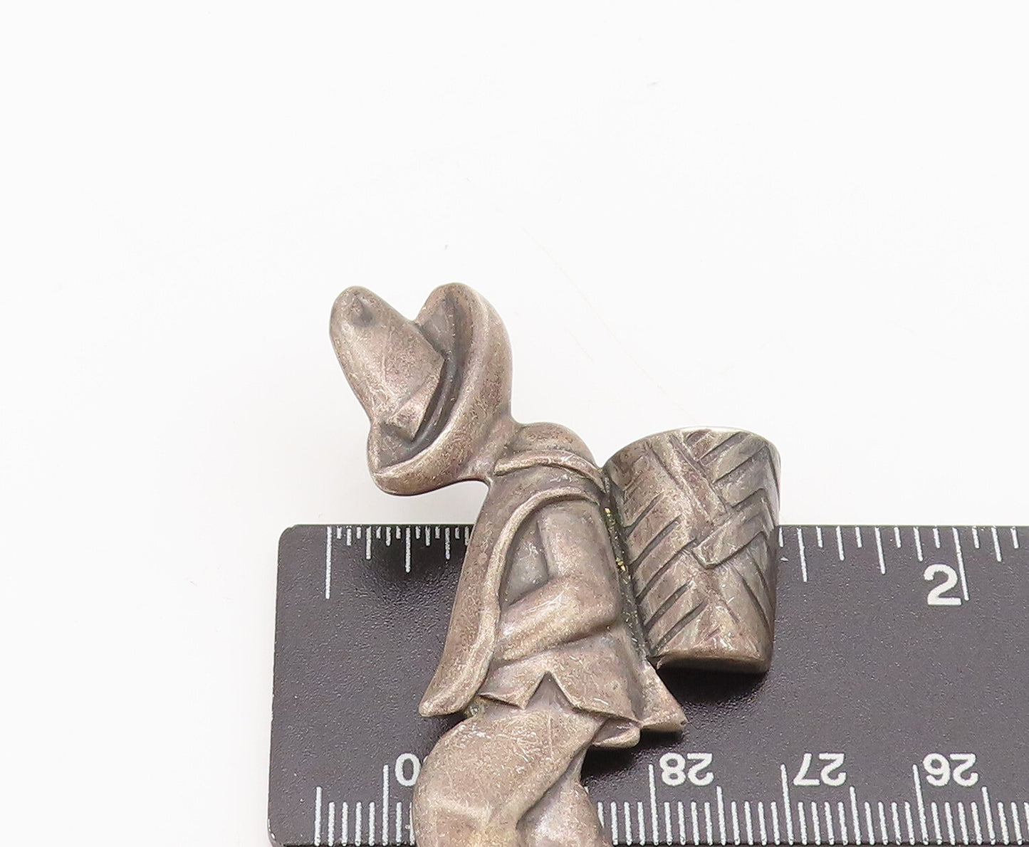 LOS CASTILLO TACO 925 Silver  Vintage Antique Walking Boy Brooch Pin  BP10305