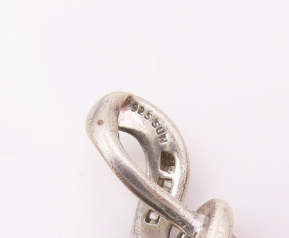 925 Sterling Silver  Genuine Diamonds Infinity Tear Drop Pendant  PT14073