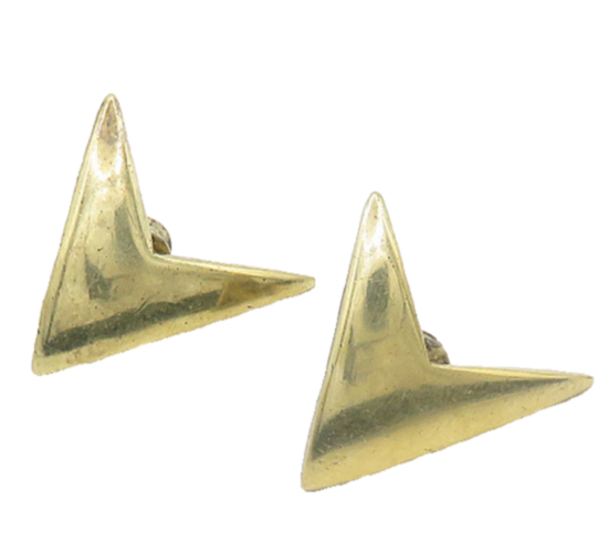 CIANI 925 Sterling Silver Vintage Shiny Gold Plated Arrow Drop Earrings EG9633