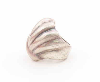 925 Sterling Silver Vintage Ring MEXICO Classic Ribbed Knot Band  Sz 6  RG36006