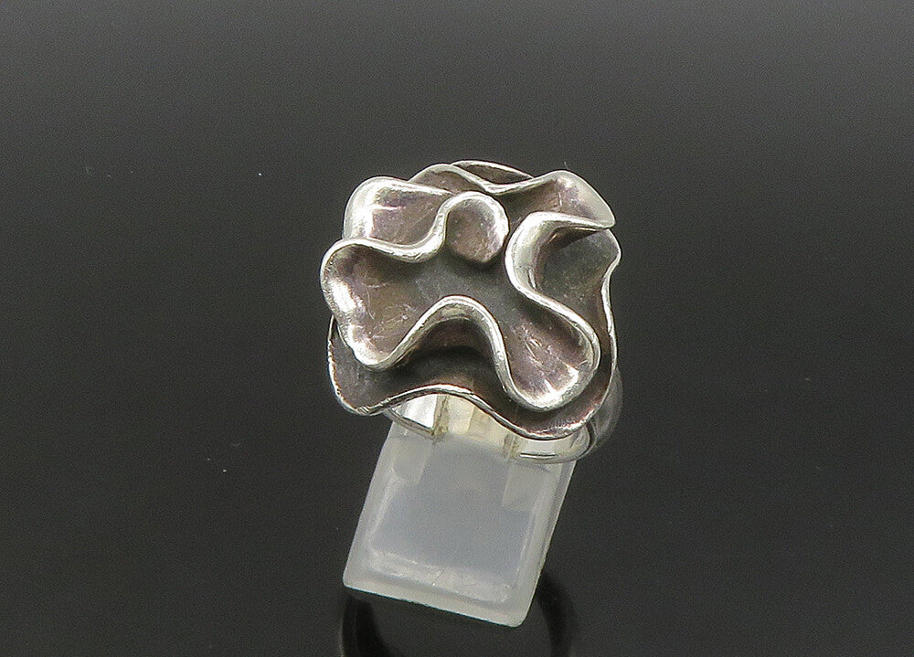 SILPADA 925 Sterling Silver Vintage Shiny Sculpted Statement Ring Sz 8 RG21958