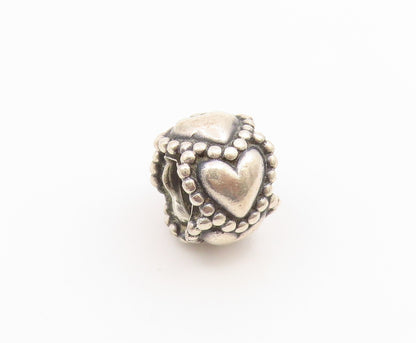 925 Sterling Silver Vintage Pendant PANDORA Love Hearts Motif  Bead  PT26618