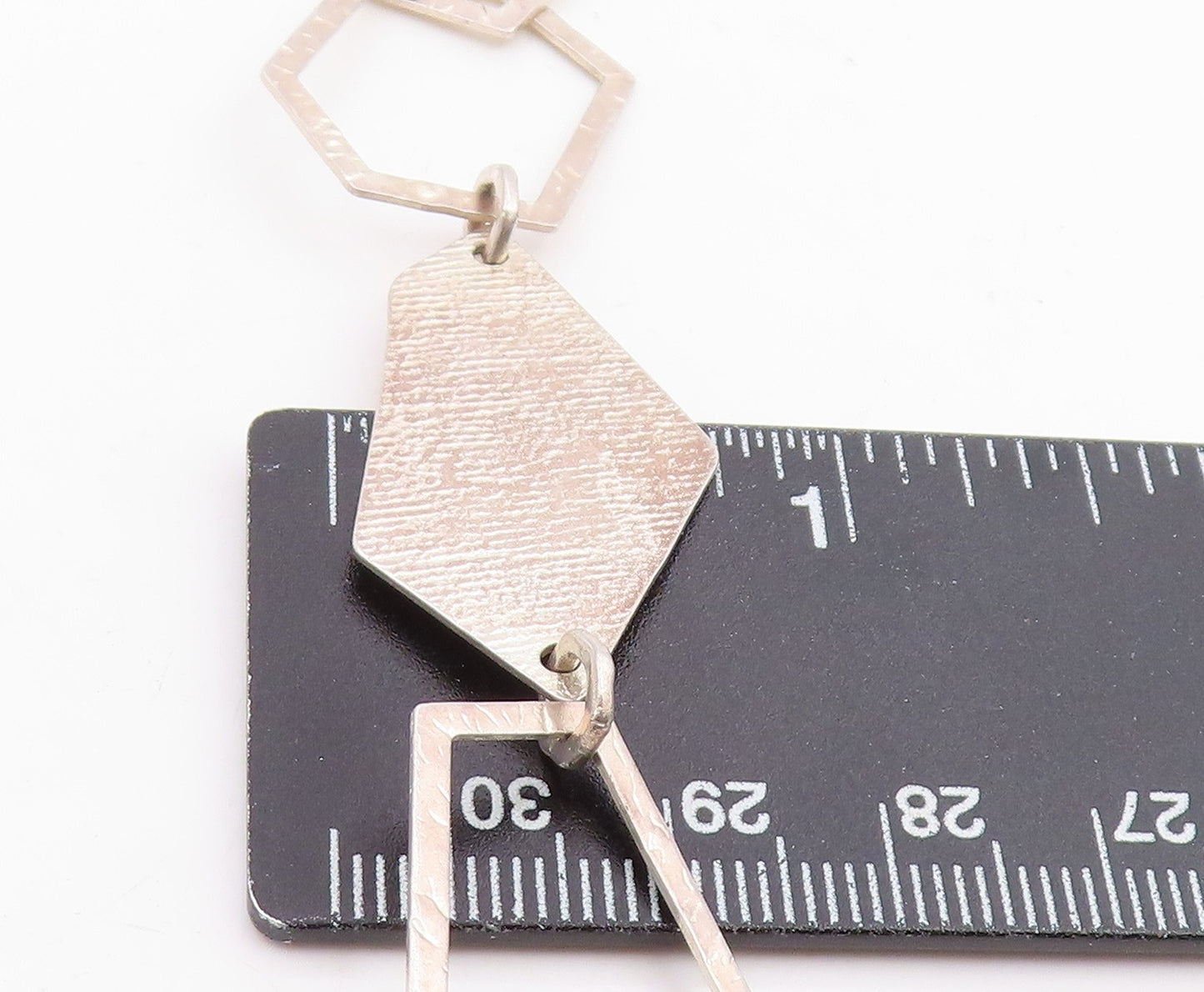 925 Sterling Silver Vintage Necklace SILPADA Modernist Geometric Link  NE4879