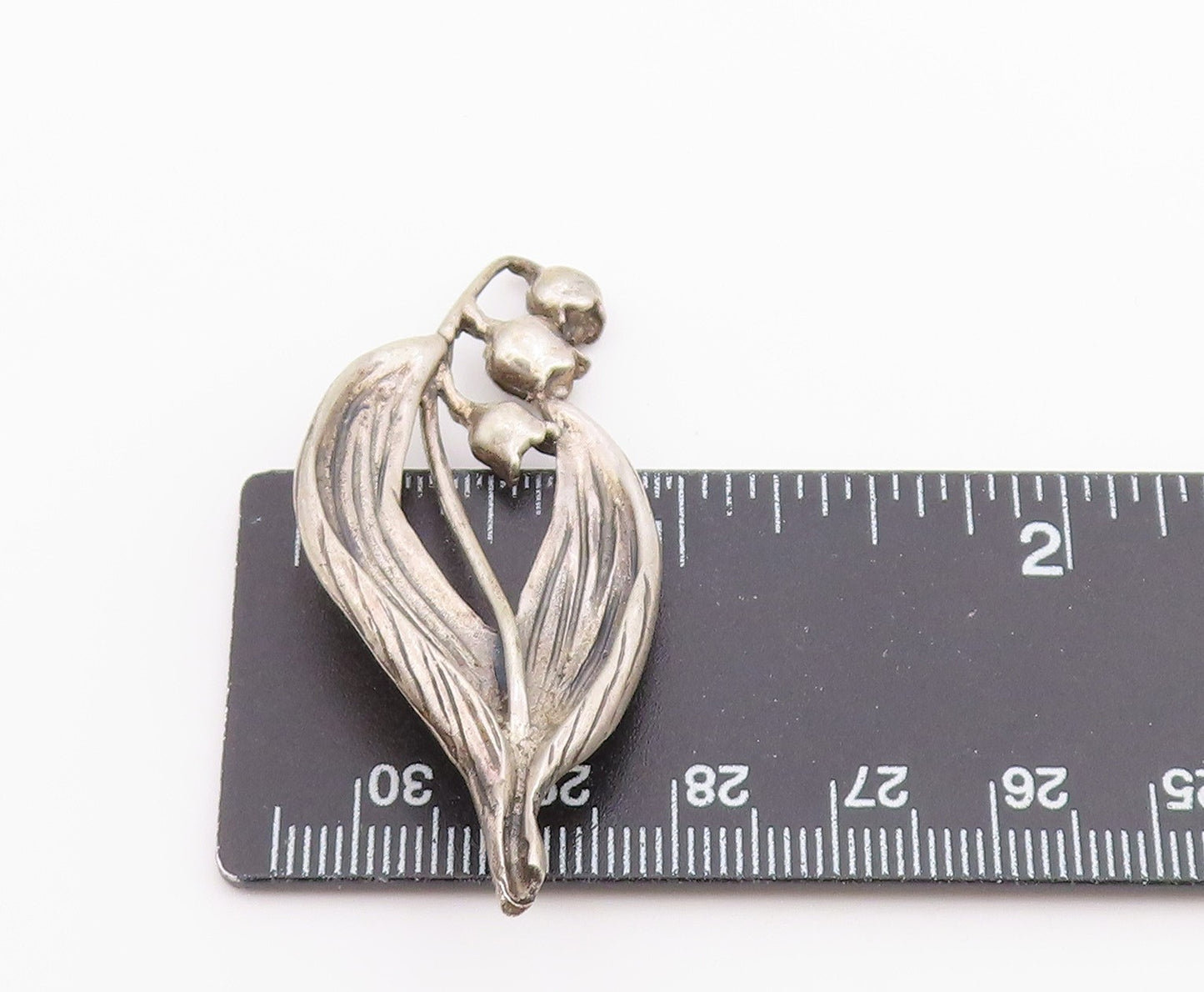 BREAKELL 925 Sterling Silver  Vintage Floral Leaf Motif Brooch Pin  BP9268