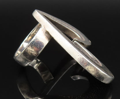 925 Sterling Silver  Vintage Open Floating Love Heart Ring Sz 5.5  RG25363
