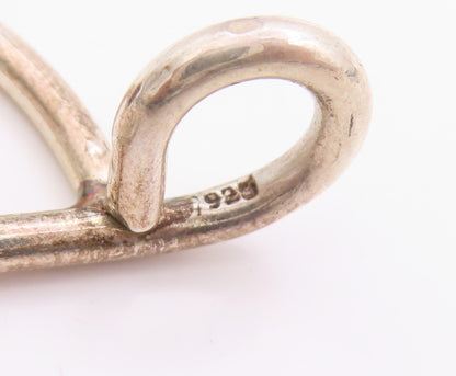 925 Sterling Silver Vintage Pendant Modernist Spiral Cut Out Design  PT24945