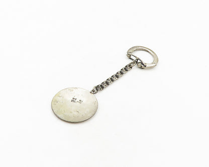 925 Sterling Silver & 18K GOLD  Vintage 2 Tone Warrior Key Chain  TR2631