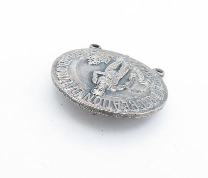925 Sterling Silver  Vintage Antique Recreation Baltimore Brooch Pin  BP2689