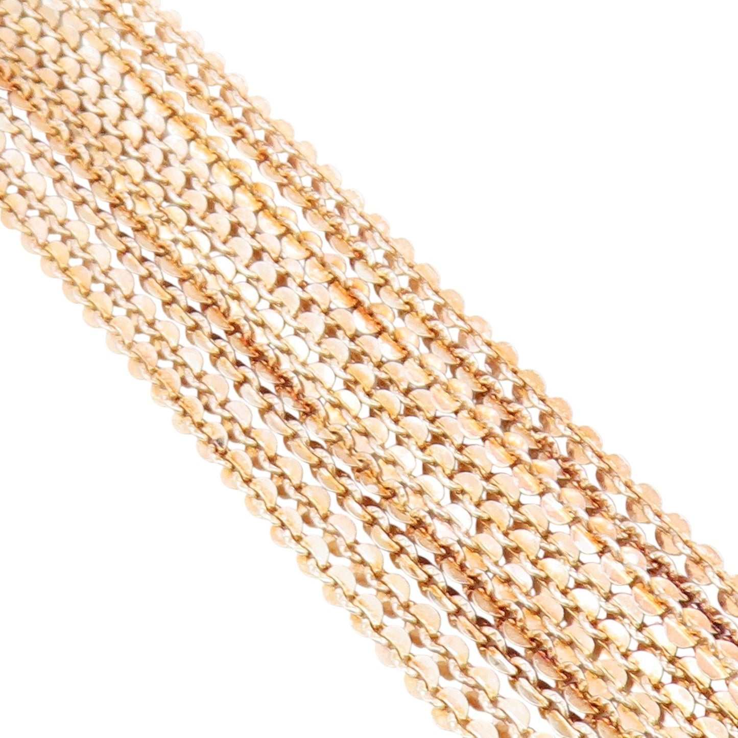 925 Sterling Silver Vintage Bracelet Classic Multi Strand Intricate Link BT11716