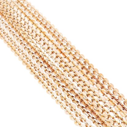 925 Sterling Silver Vintage Bracelet Classic Multi Strand Intricate Link BT11716