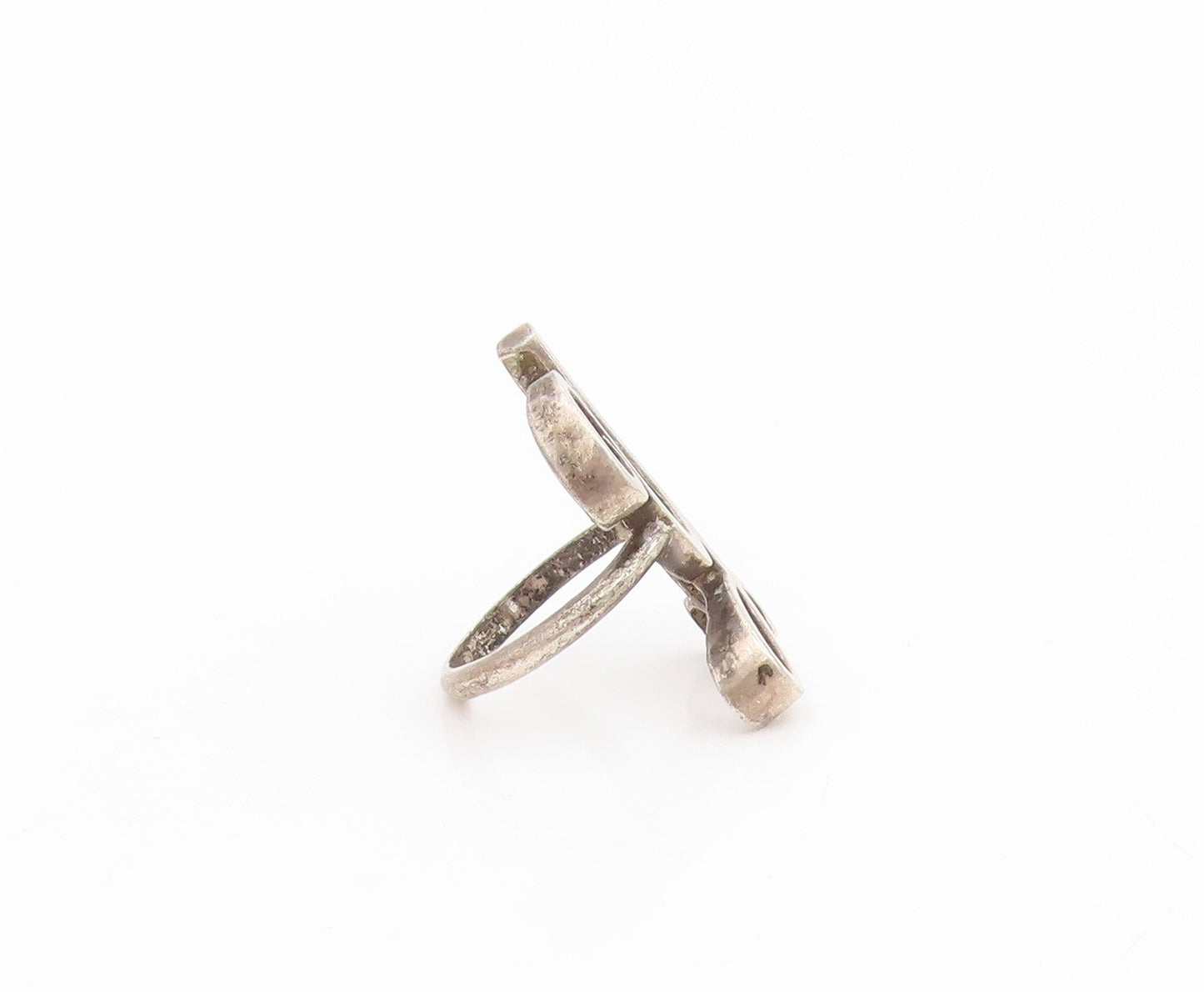 925 Sterling Silver Vintage Ring Letter Y Calligraphy Cutout Band  Sz 5  RG34392