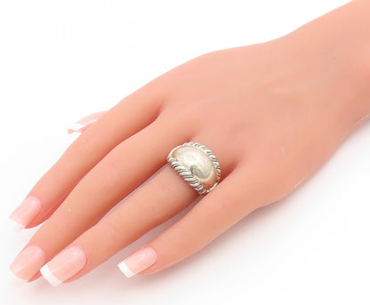 925 Sterling Silver Vintage Ring JUDITH JACK Ribbed Dome Band  Sz 7  RG34689