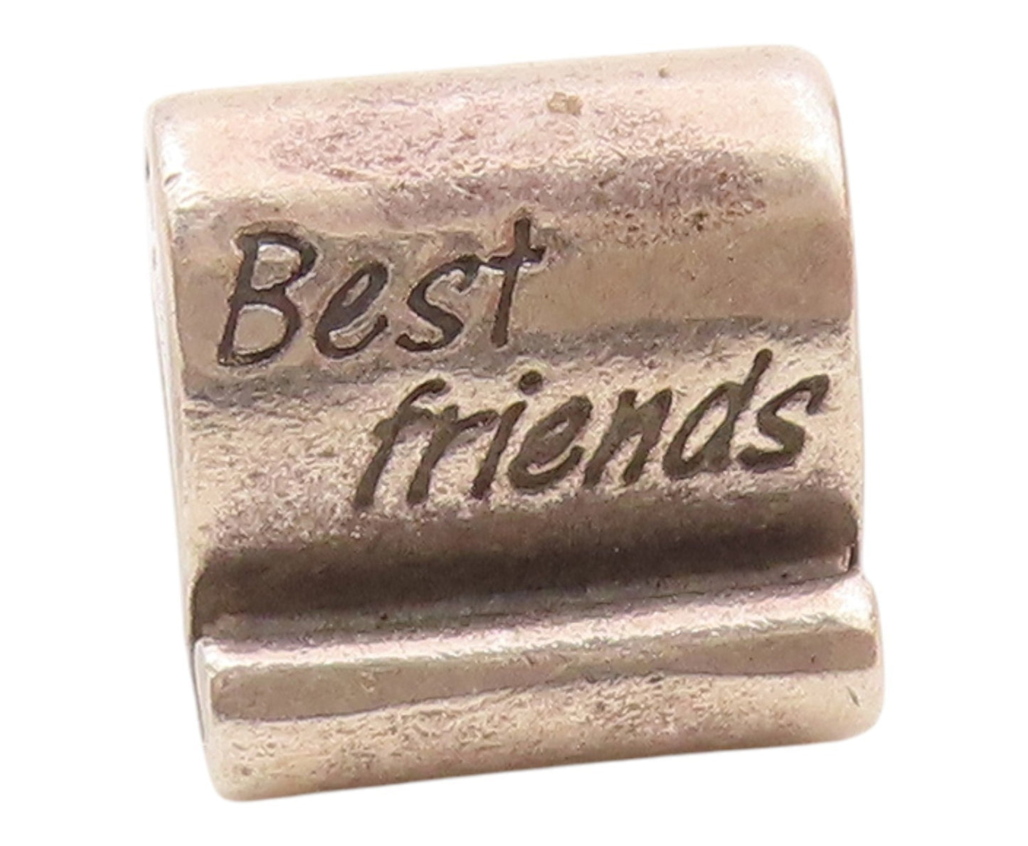 PANDORA 925 Silver  Vintage Shiny Best Friends Swirl Charm Pendant  PT19866