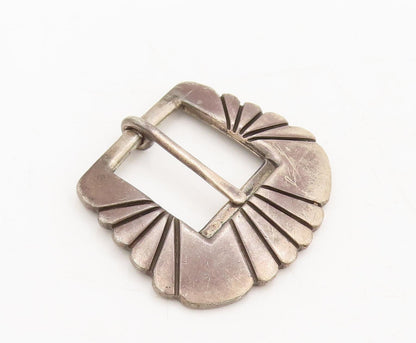 925 Silver Vintage Belt Buckle SOUTHWESTERN Fan Solid Belt Holder And Tip TR3675